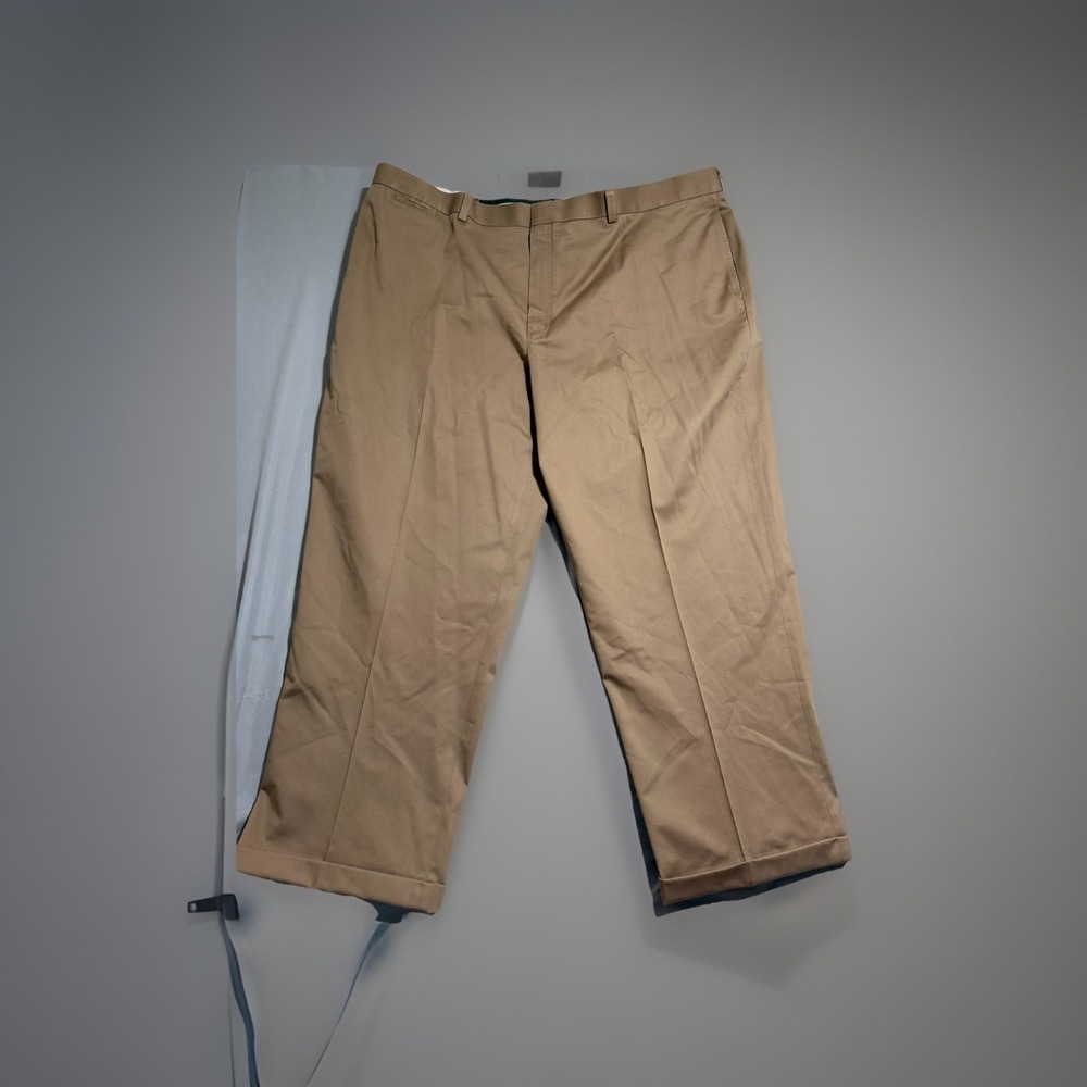 L.L. Bean classic fit pants slacks, khaki, men's 46x28,‎ cotton, cuffed